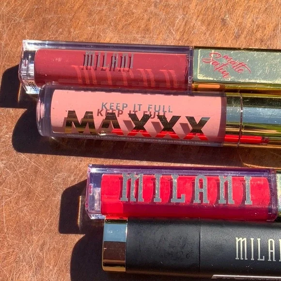 NWT MILANI LIP BUNDLE, ONE LIPSTICK, 2 LIP GLOSSES, & 1 LIP PLUMPER - Picture 2 of 5